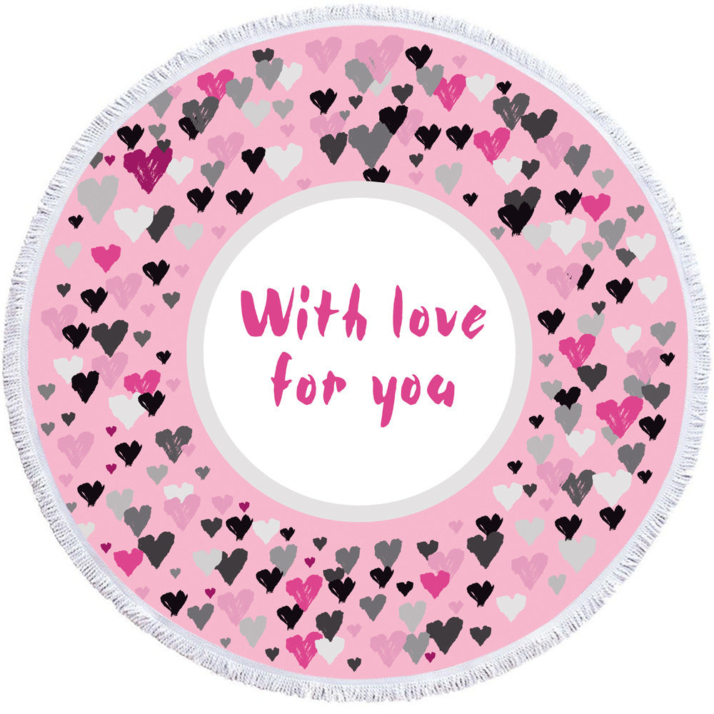 Microfiber Round 3D Printed Beach Towel