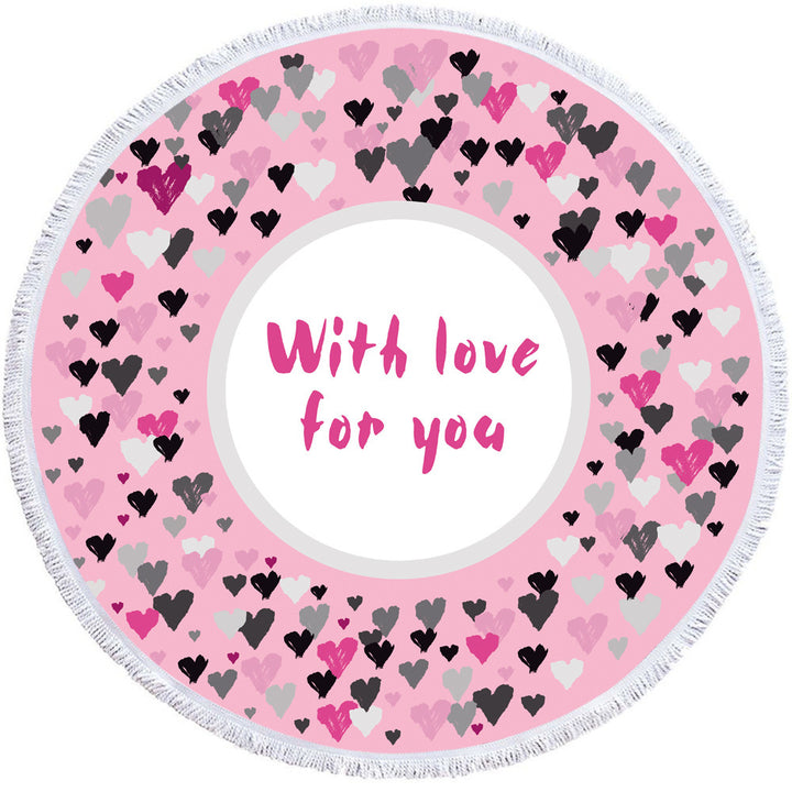 Microfiber Round 3D Printed Beach Towel