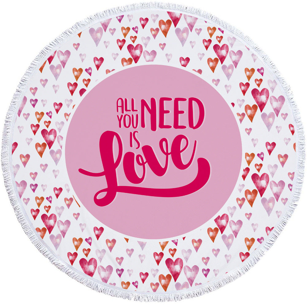 Microfiber Round 3D Printed Beach Towel