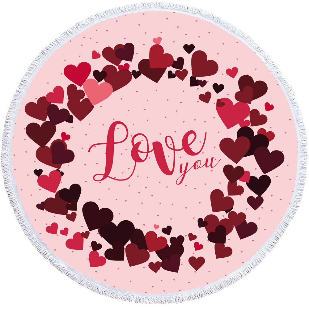 Microfiber Round 3D Printed Beach Towel