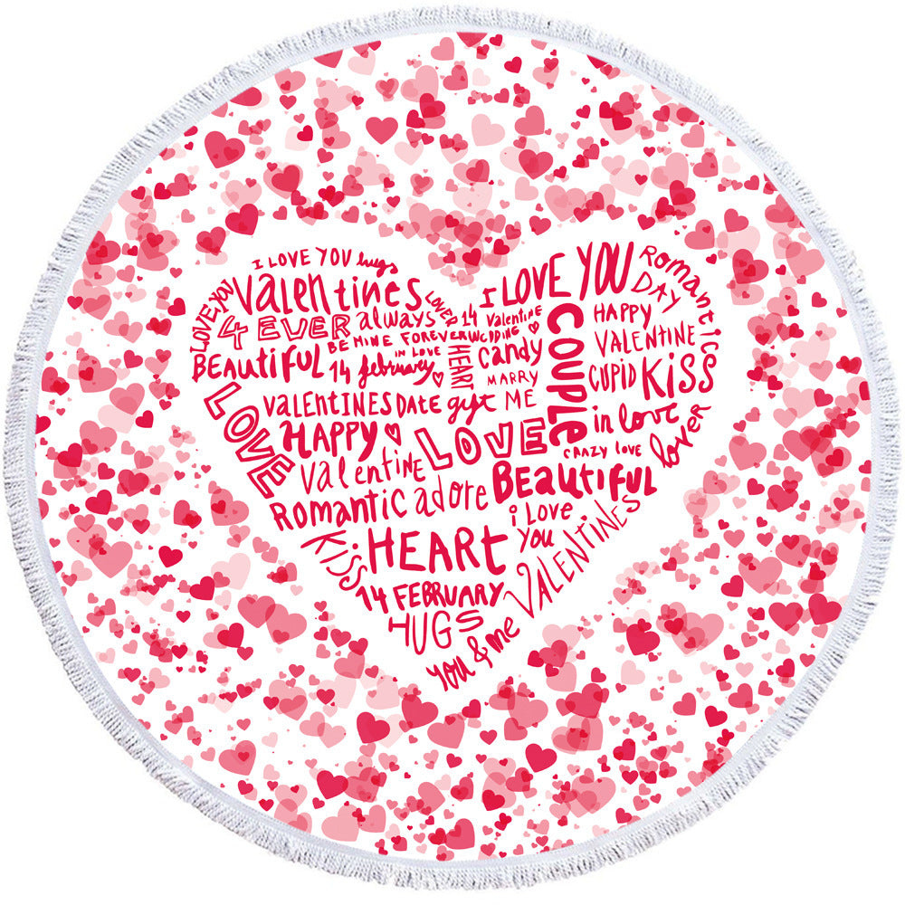 Microfiber Round 3D Printed Beach Towel