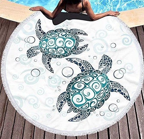 Microfiber Round Digital Print Beach Towel