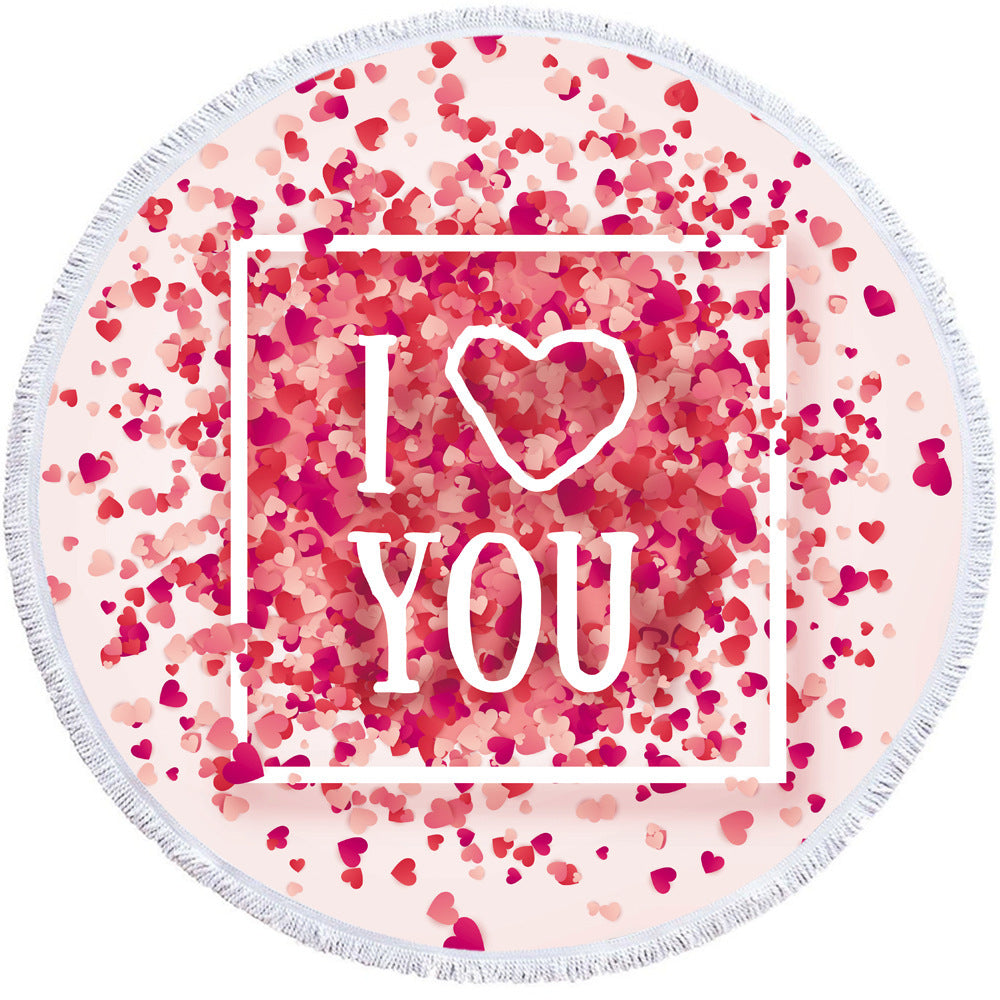 Microfiber Round 3D Printed Beach Towel