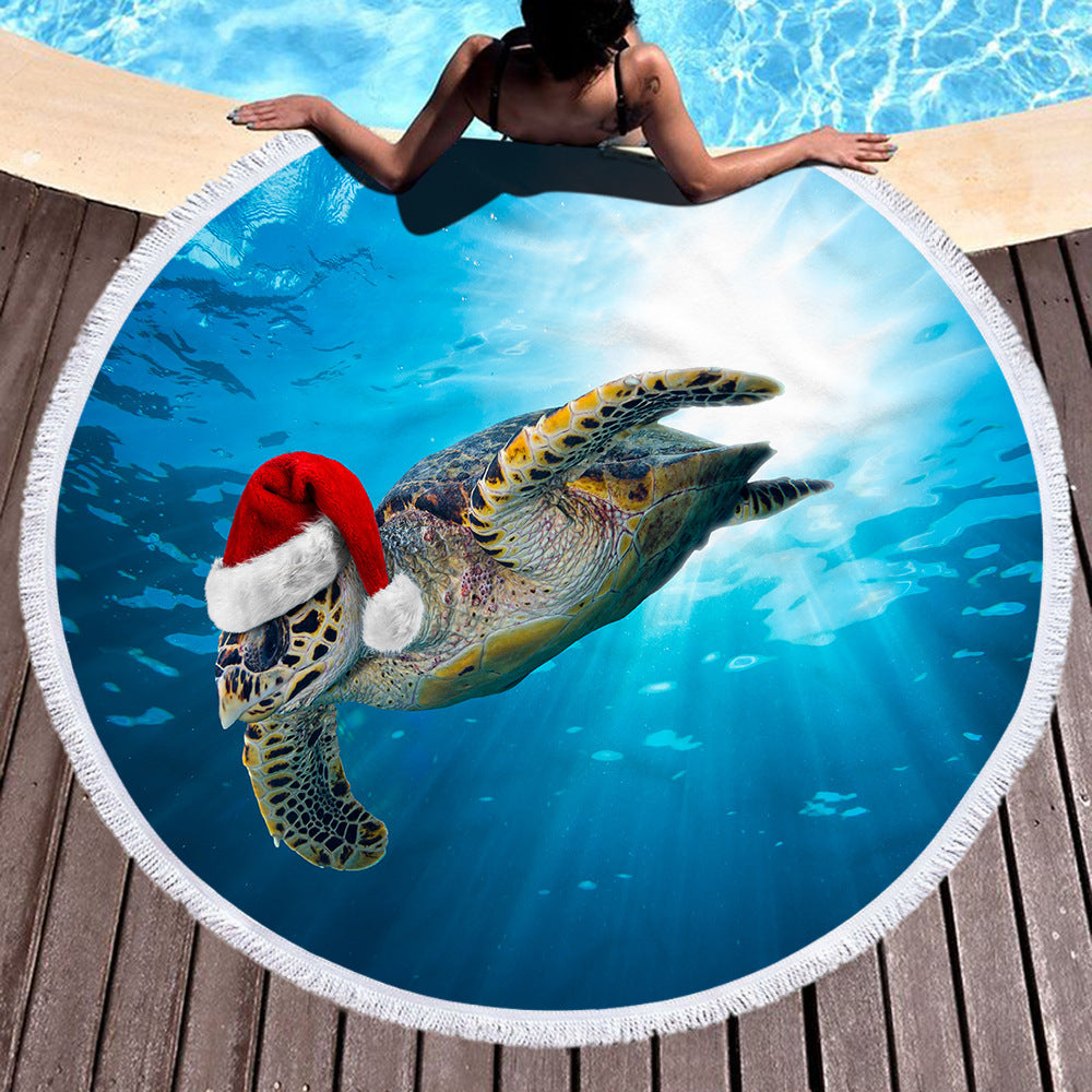 Microfiber Round Digital Print Beach Towel