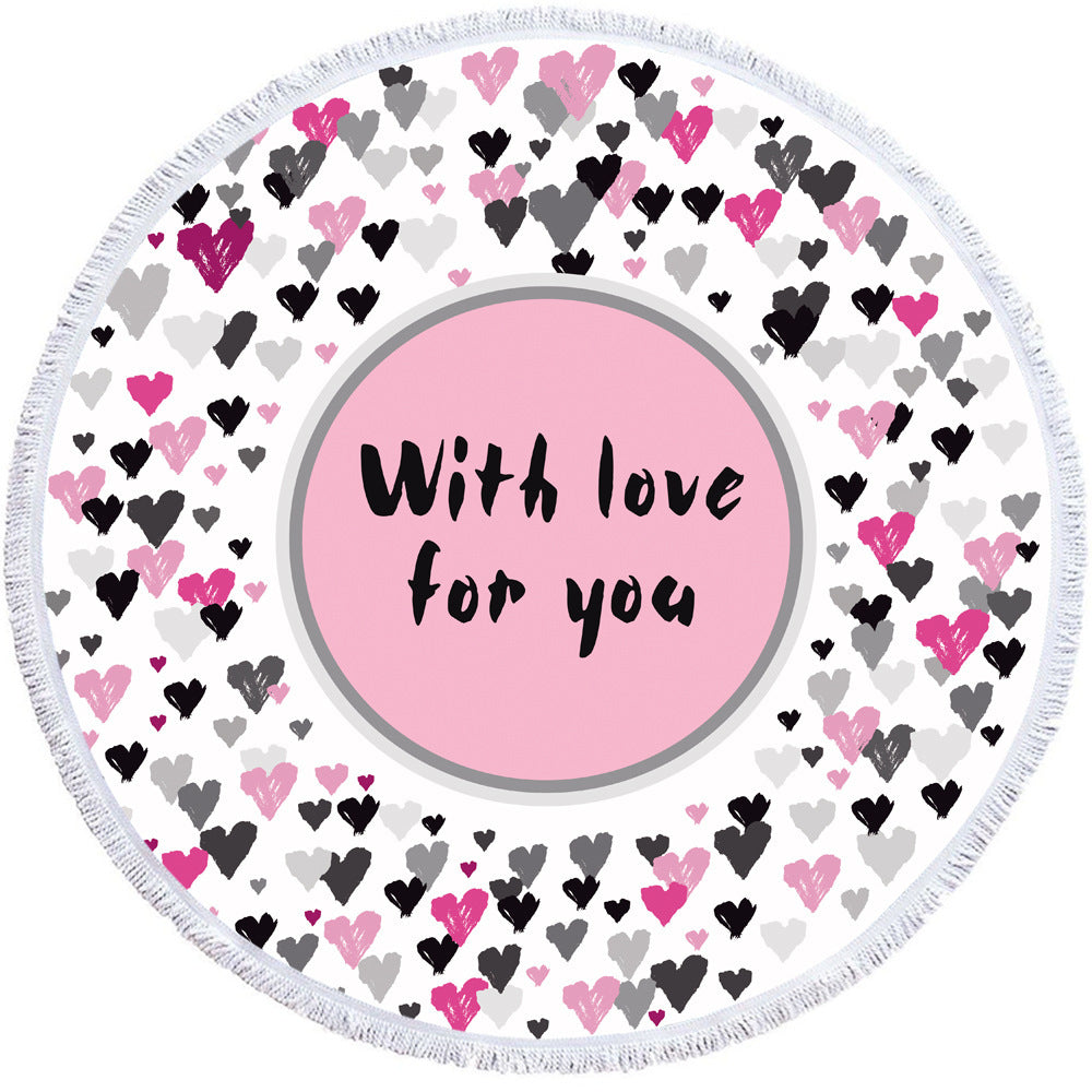 Microfiber Round 3D Printed Beach Towel