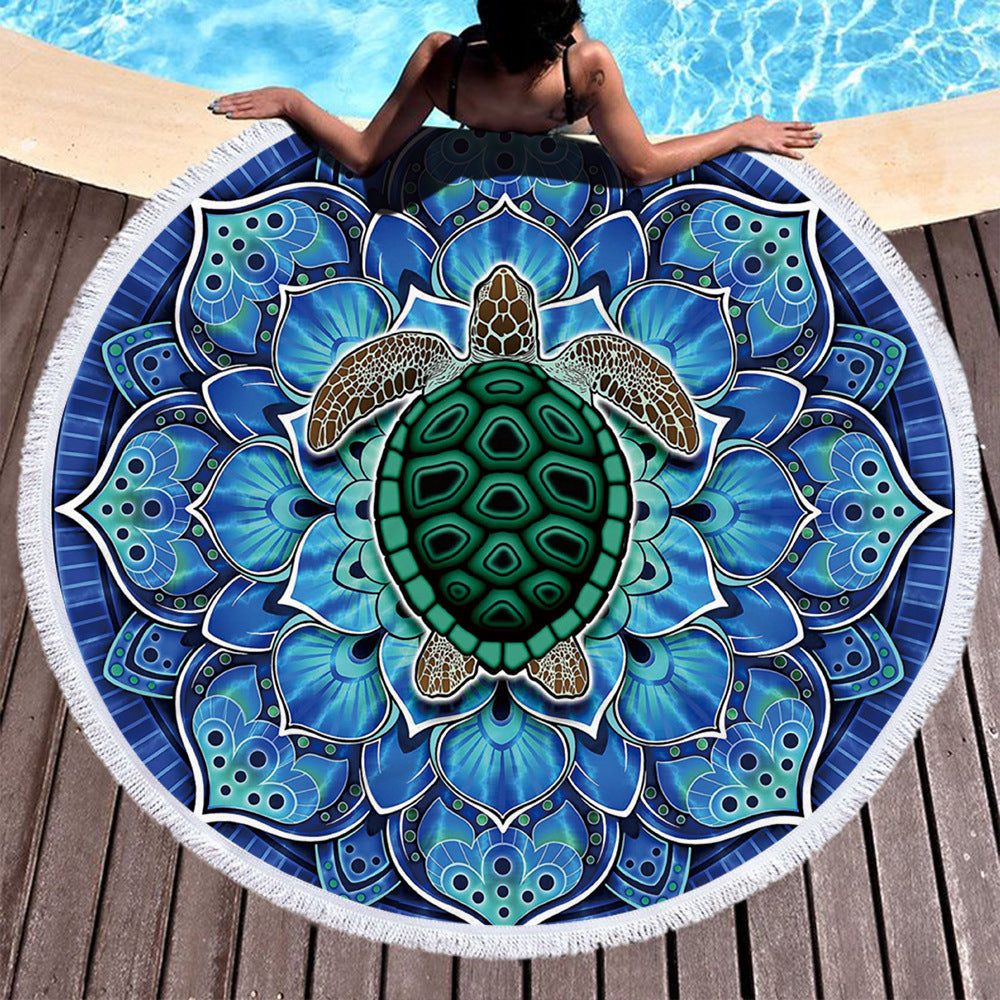 Microfiber Round Digital Print Beach Towel