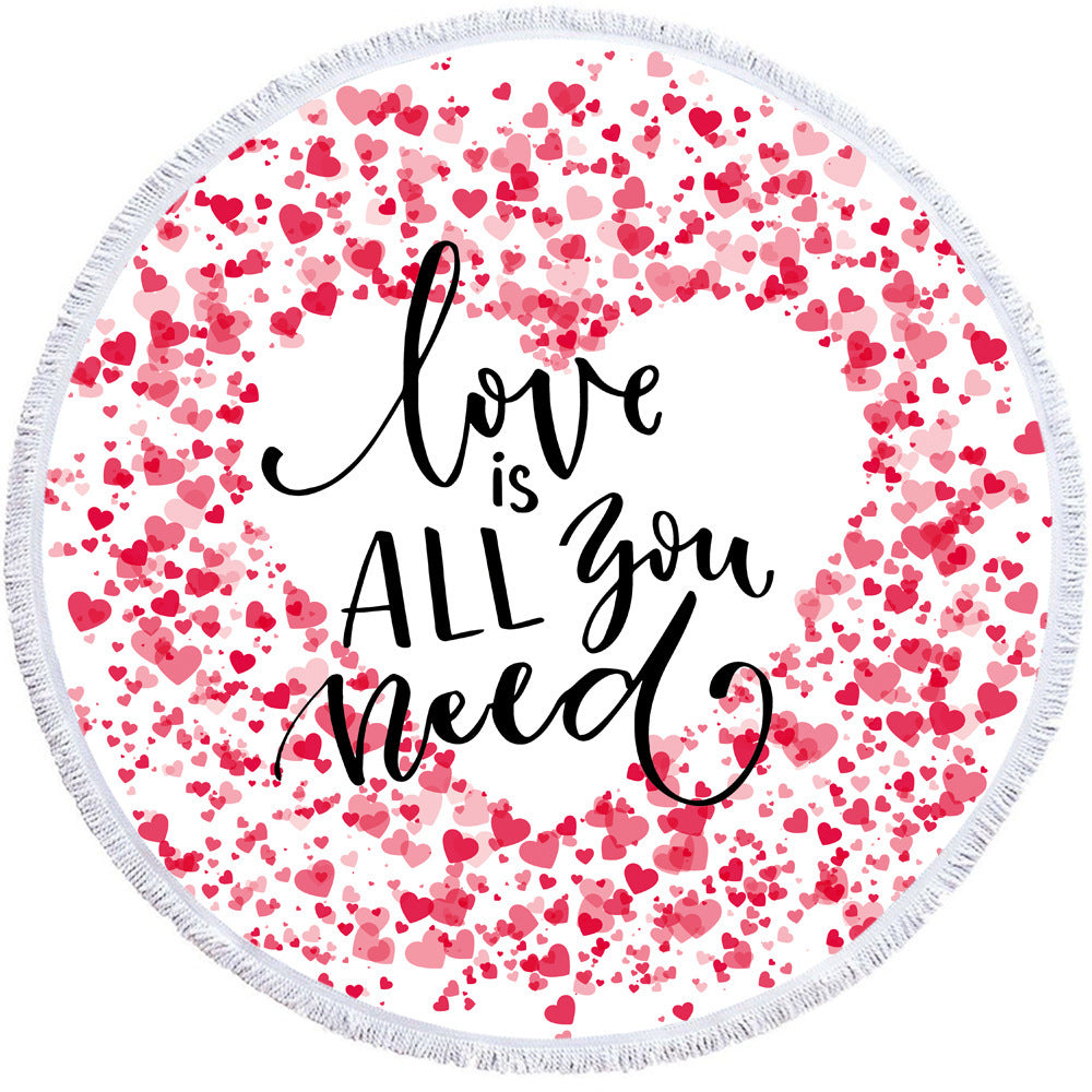 Microfiber Round 3D Printed Beach Towel