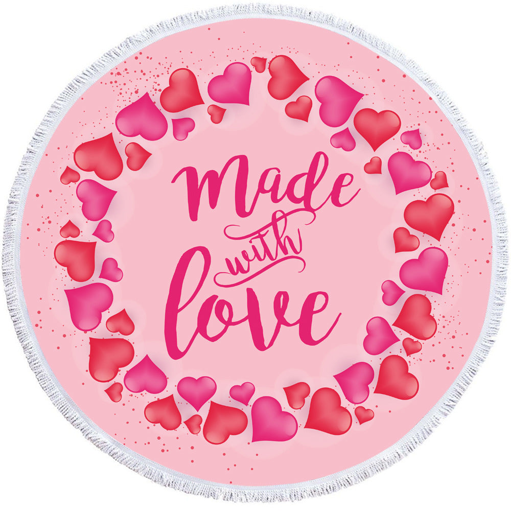 Microfiber Round 3D Printed Beach Towel