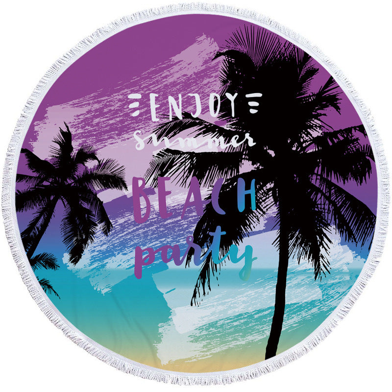 New round beach towel