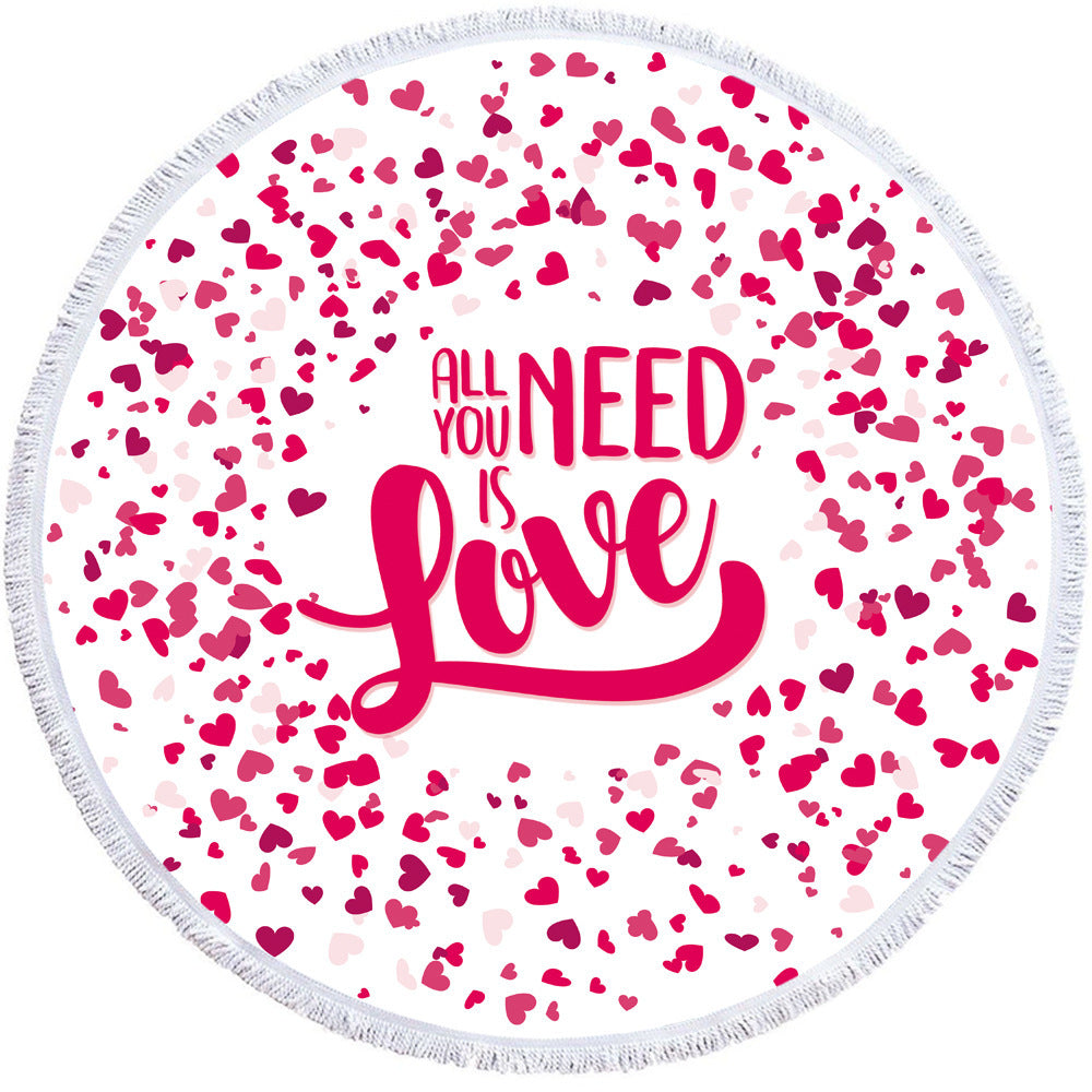 Microfiber Round 3D Printed Beach Towel