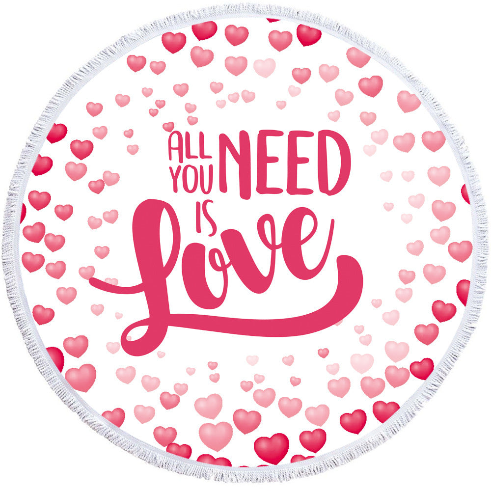 Microfiber Round 3D Printed Beach Towel