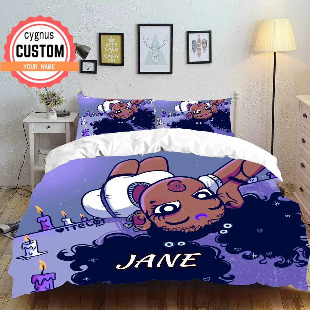 Bedclothes Set Purple Candle