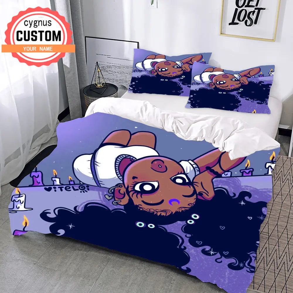 Bedding Set Purple Candle