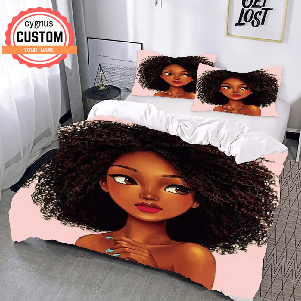 Curly Hair Bedding Set