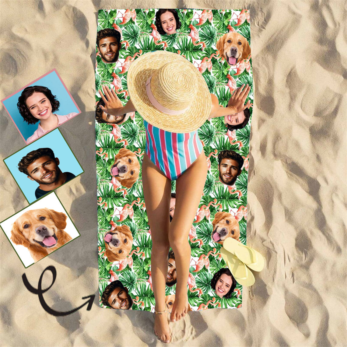 Custom Photo Beach Towel
