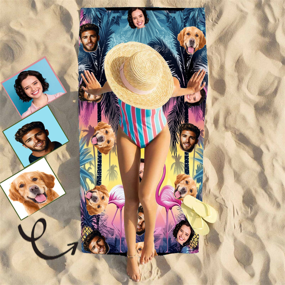 Custom Photo Beach Towel