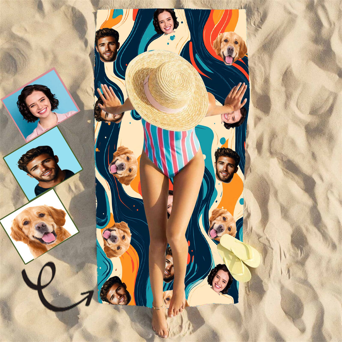 Custom Photo Beach Towel