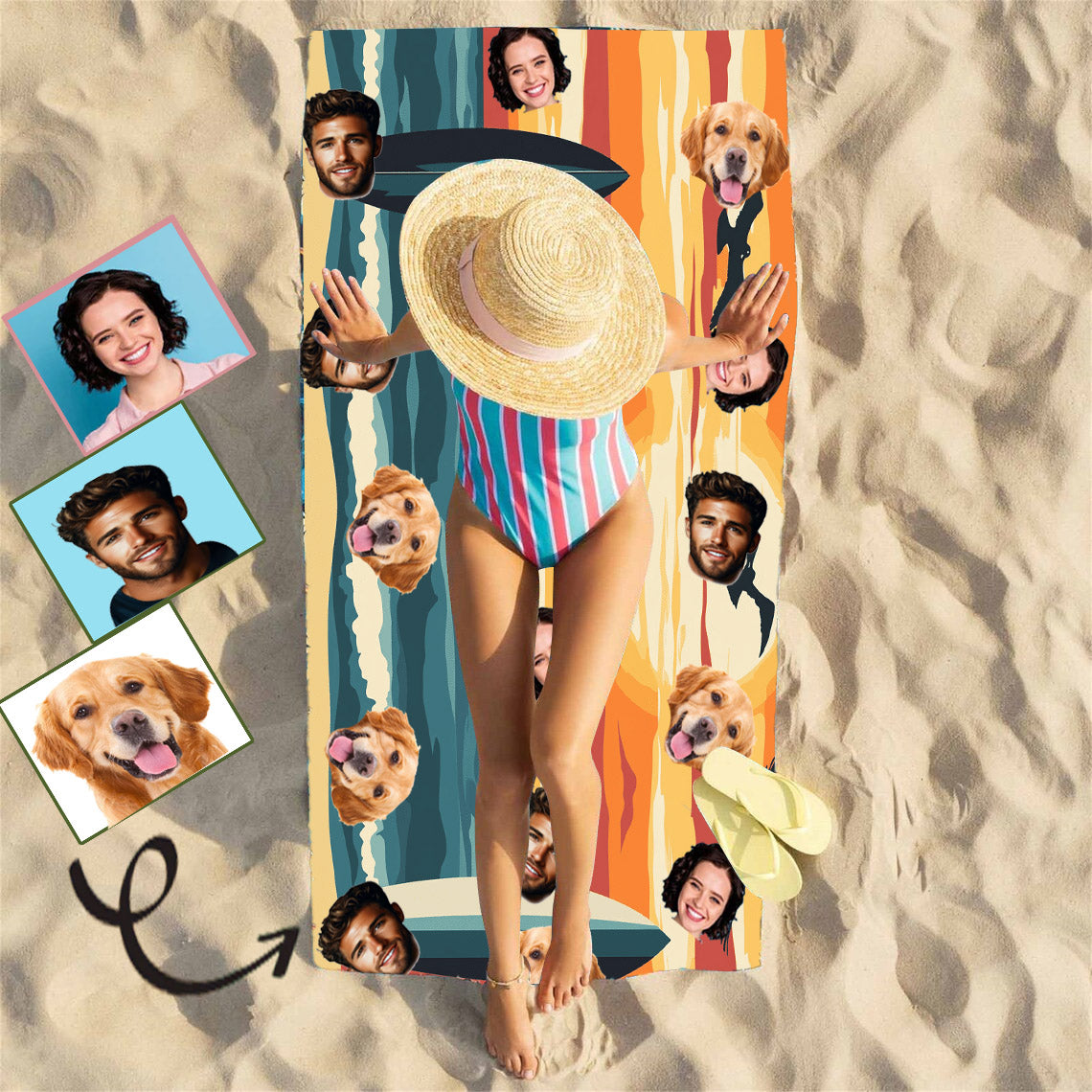 Custom Photo Beach Towel