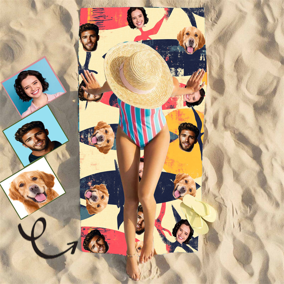 Custom Photo Beach Towel