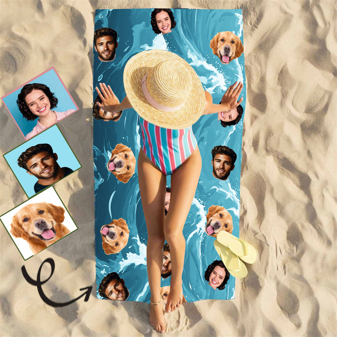 Custom Photo Beach Towel