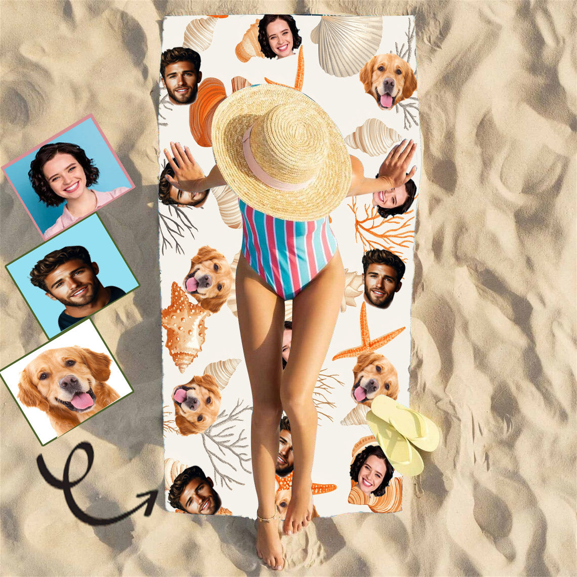 Custom Photo Beach Towel