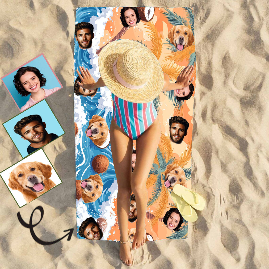 Custom Photo Beach Towel
