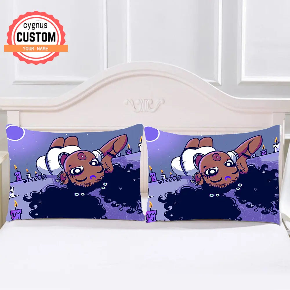 Duvet Cover Set Purple Candle