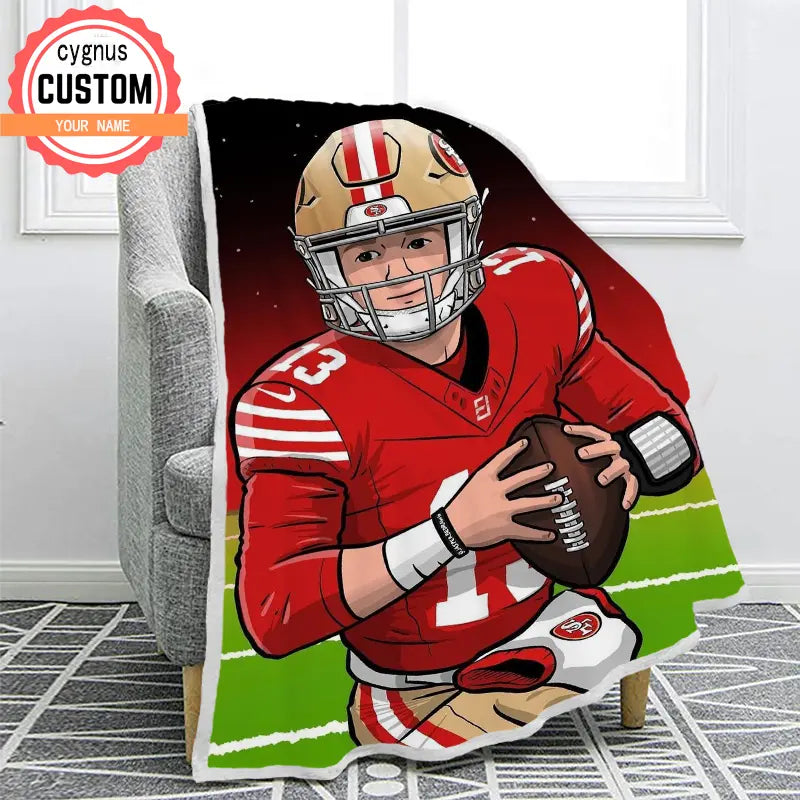 Rugby custom name blanket