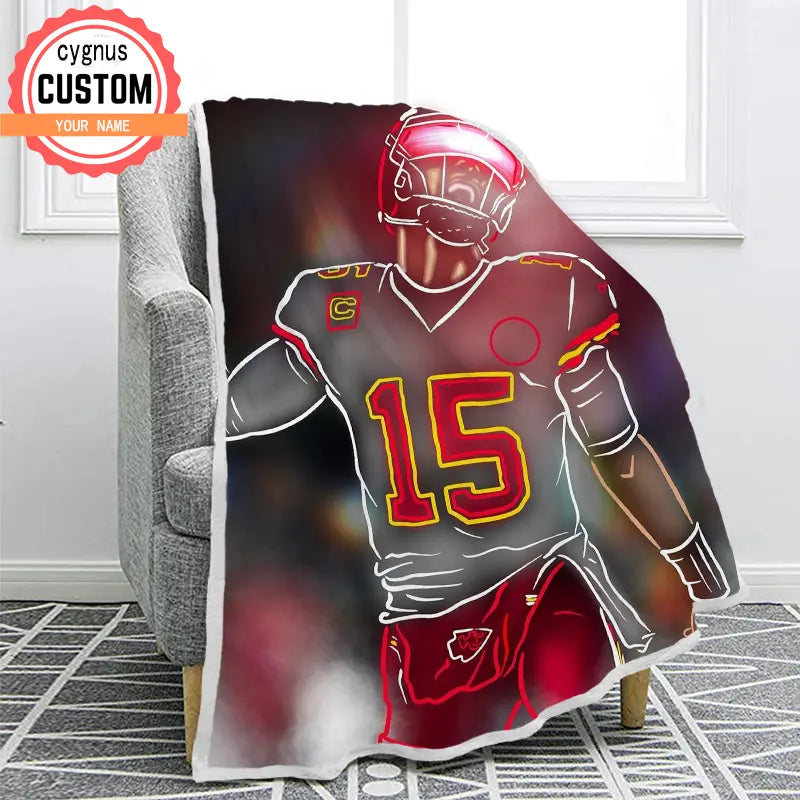 Rugby custom name blanket men