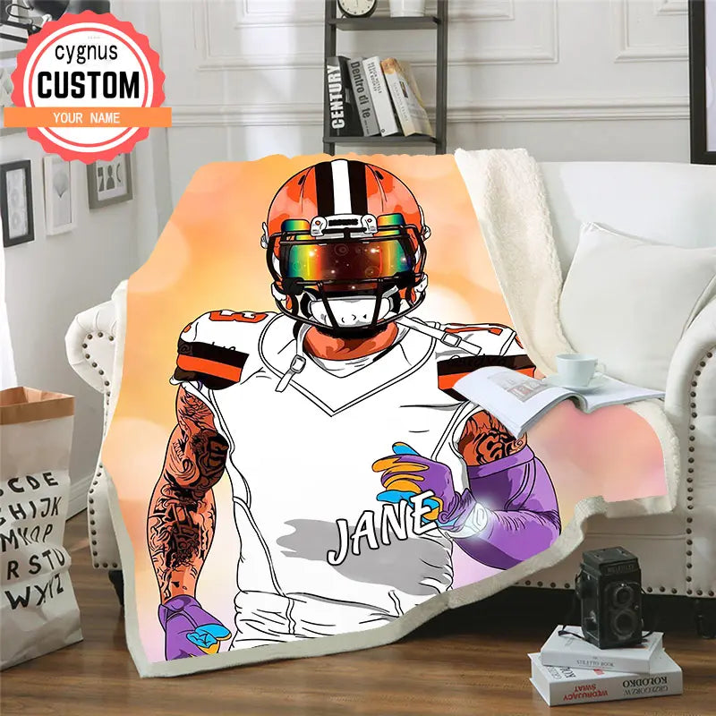 Rugby photo blankets