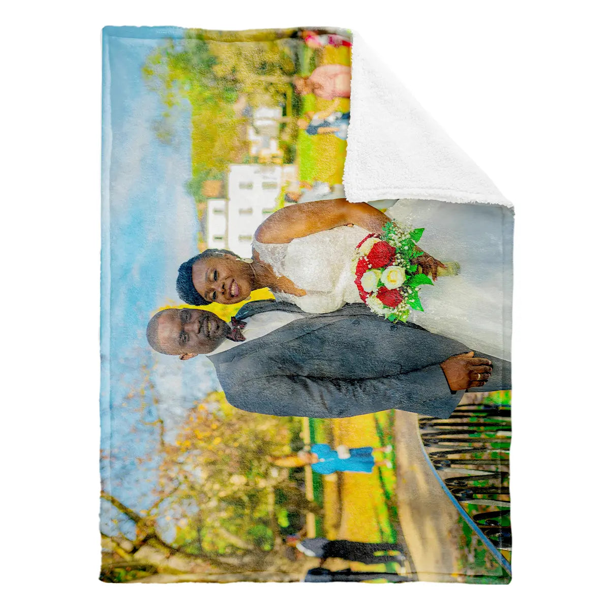 Wedding anniversary blanket sherpa