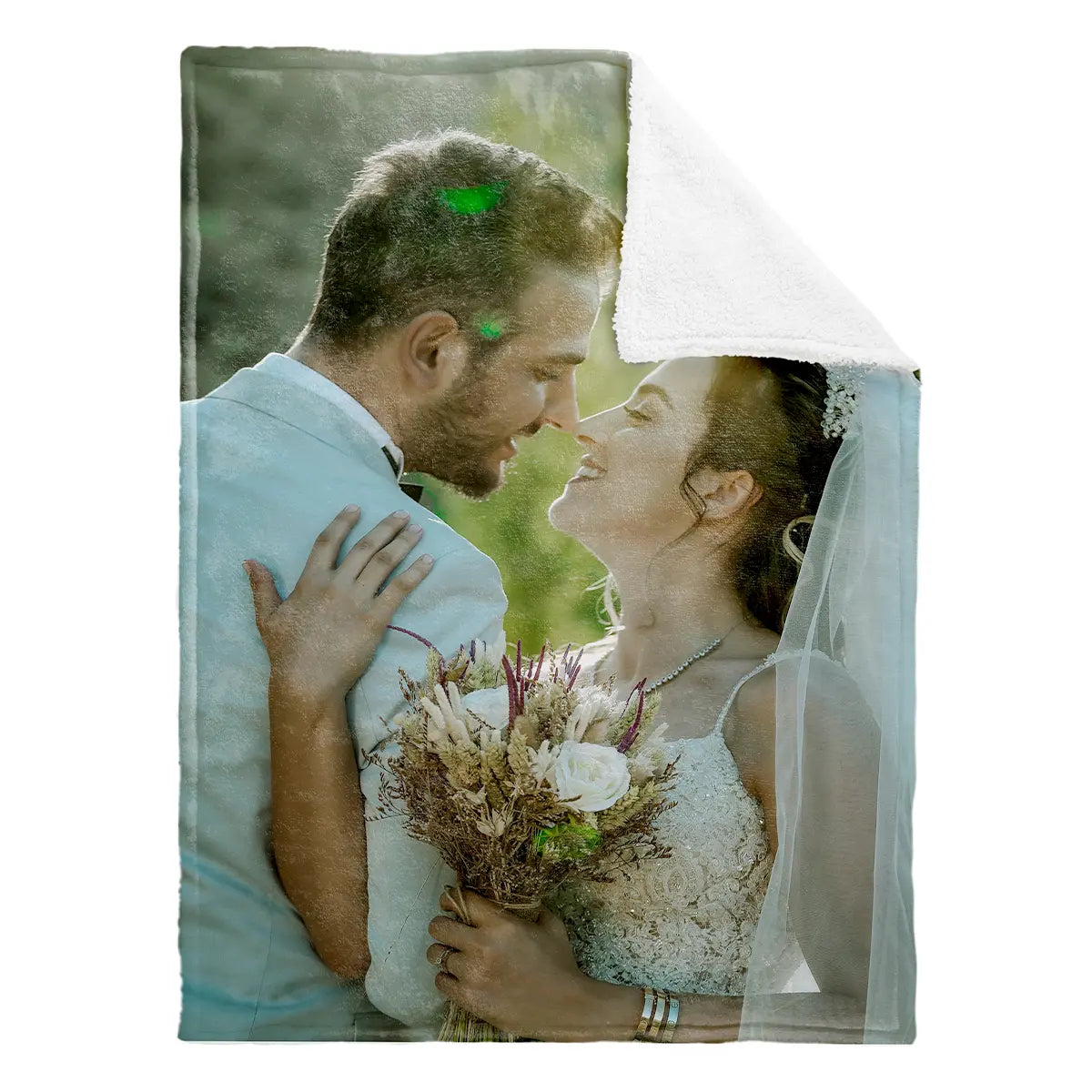 Wedding anniversary blanket sherpa