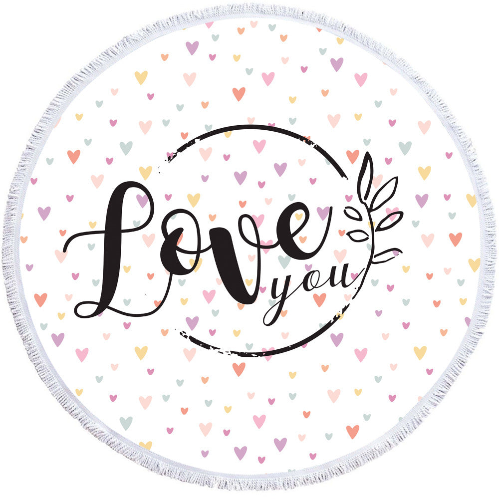 Microfiber Round 3D Printed Beach Towel