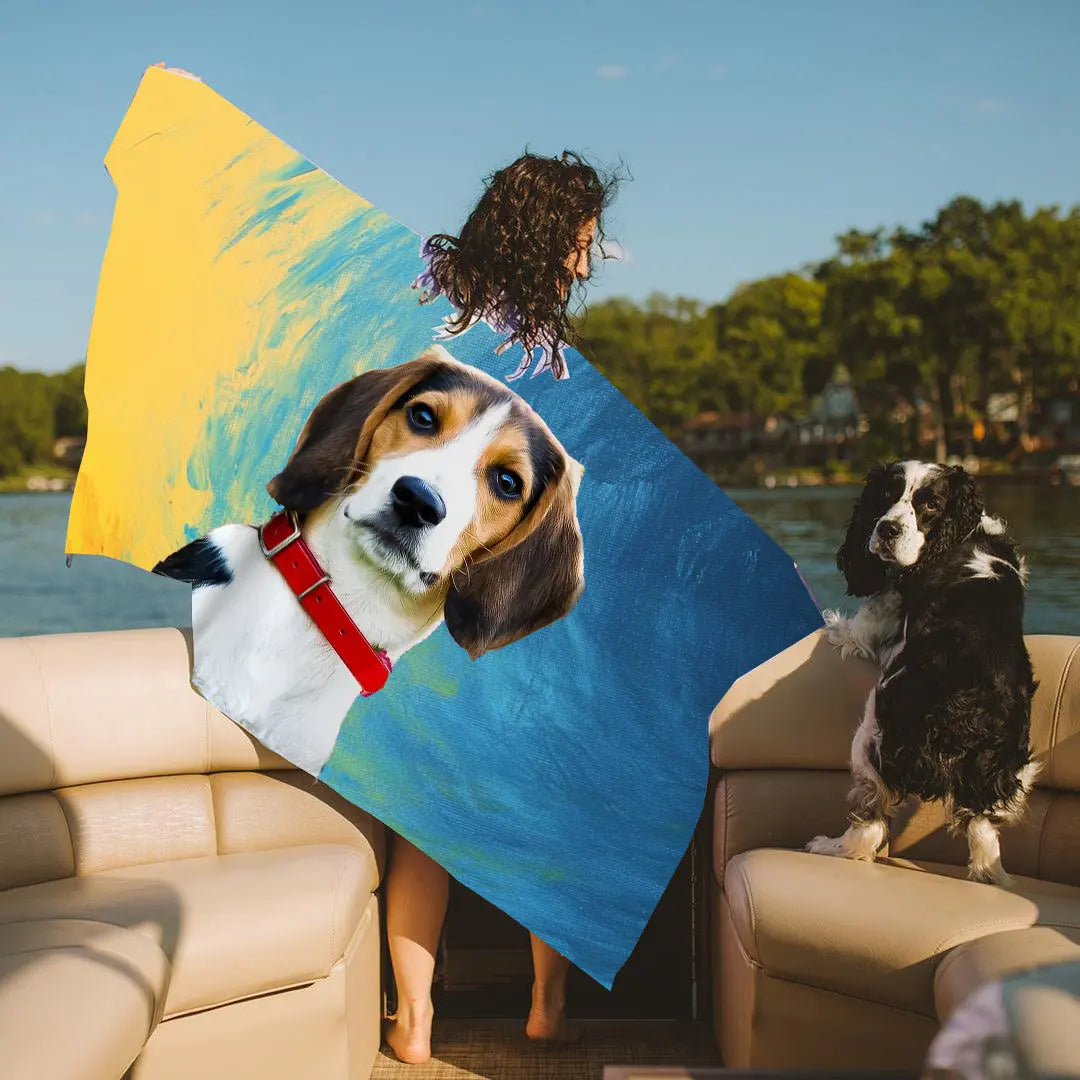 custom beach towel pet