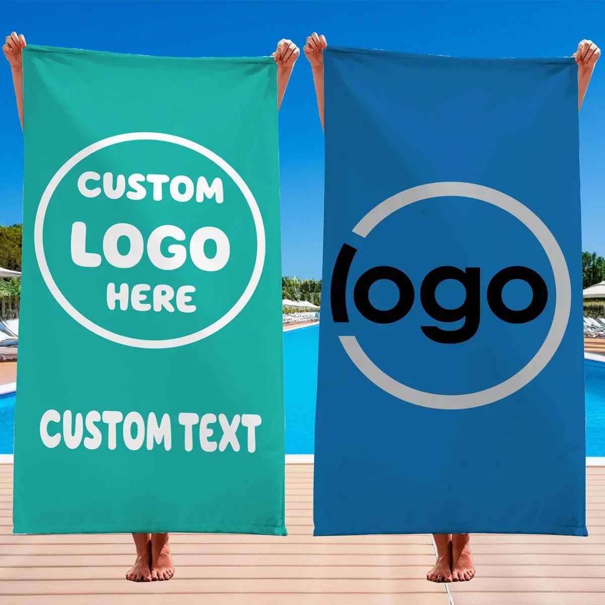 custom beach towel with logo