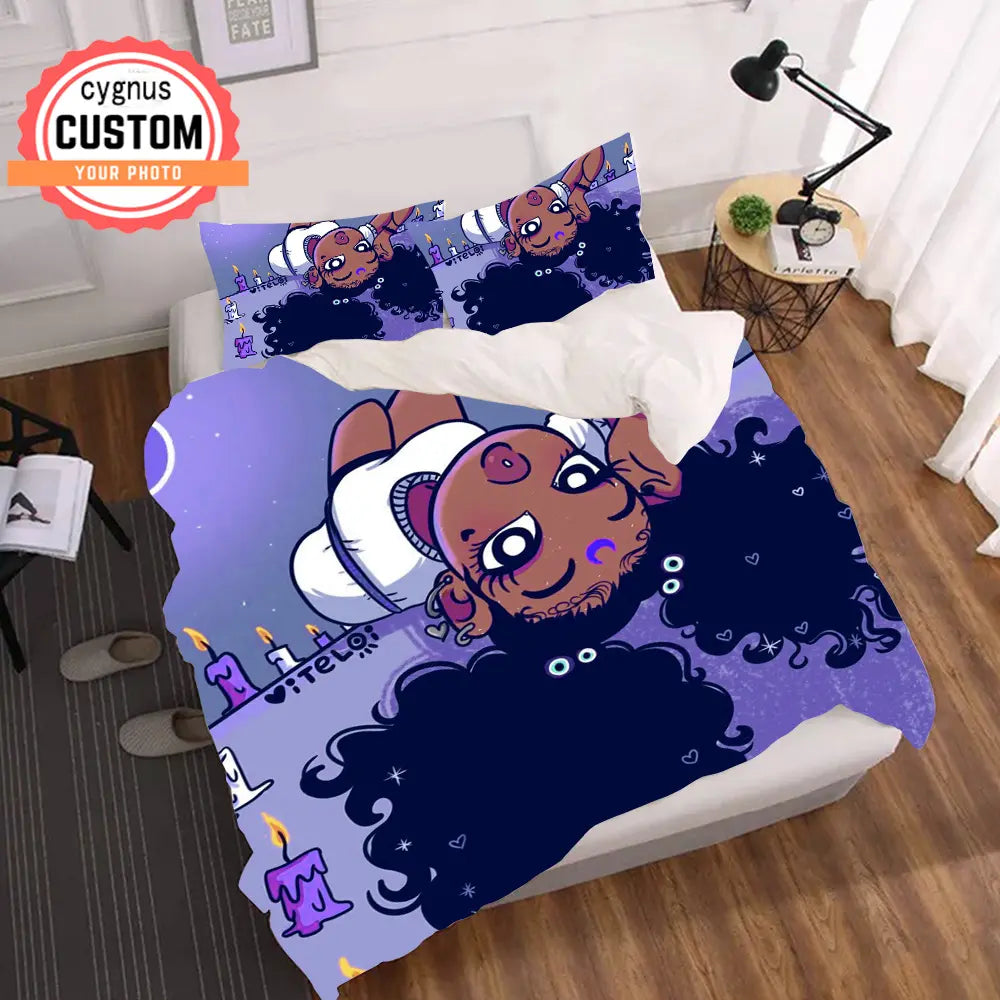 custom blanket set Purple Candle