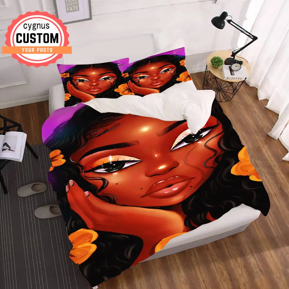custom blanket set orange