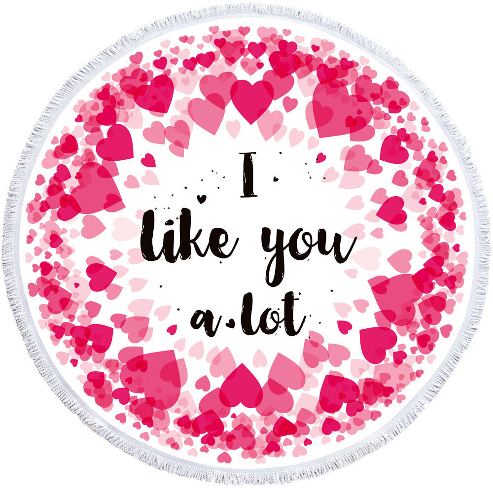 Microfiber Round 3D Printed Beach Towel