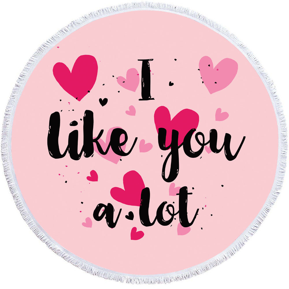 Microfiber Round 3D Printed Beach Towel