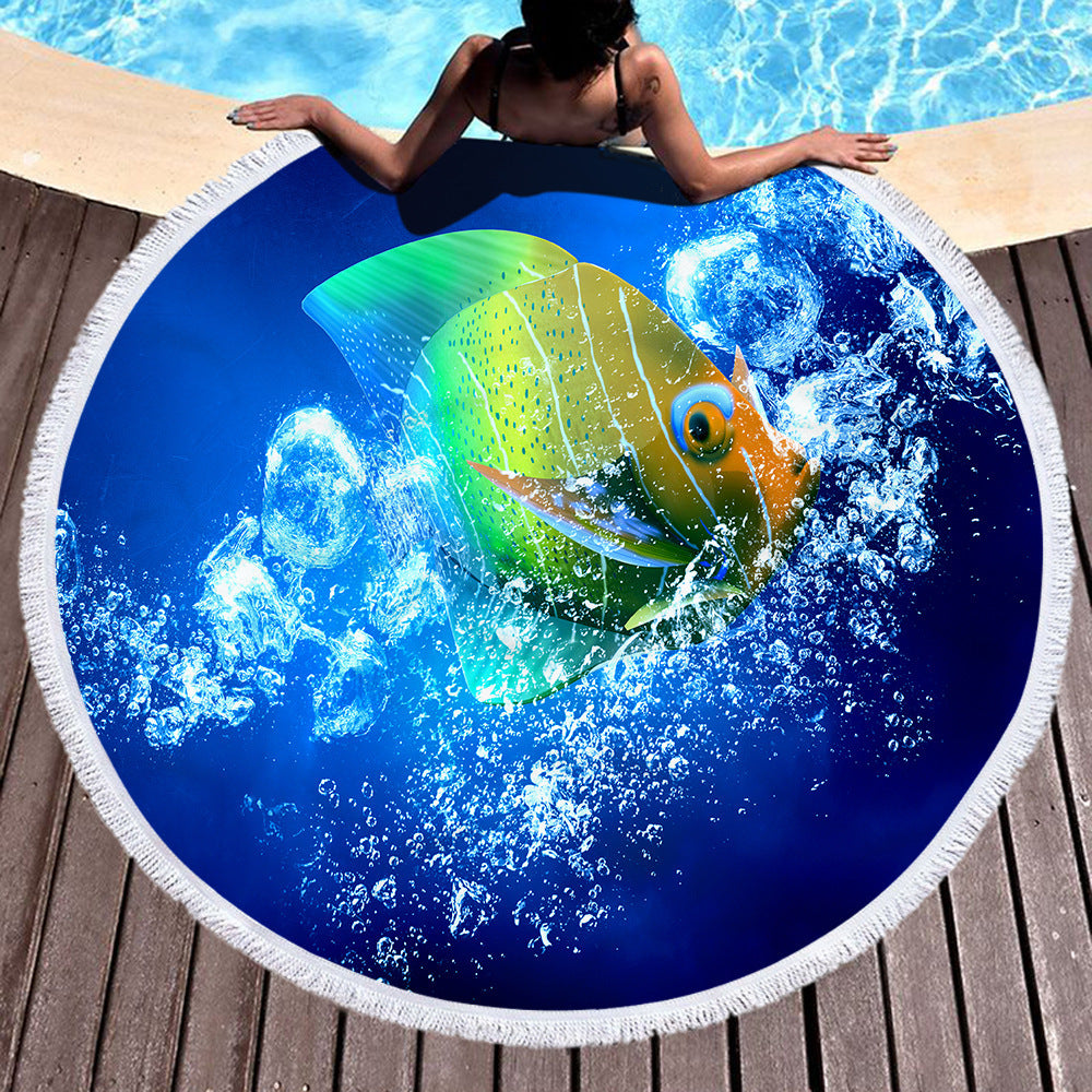 Microfiber Round Digital Print Beach Towel