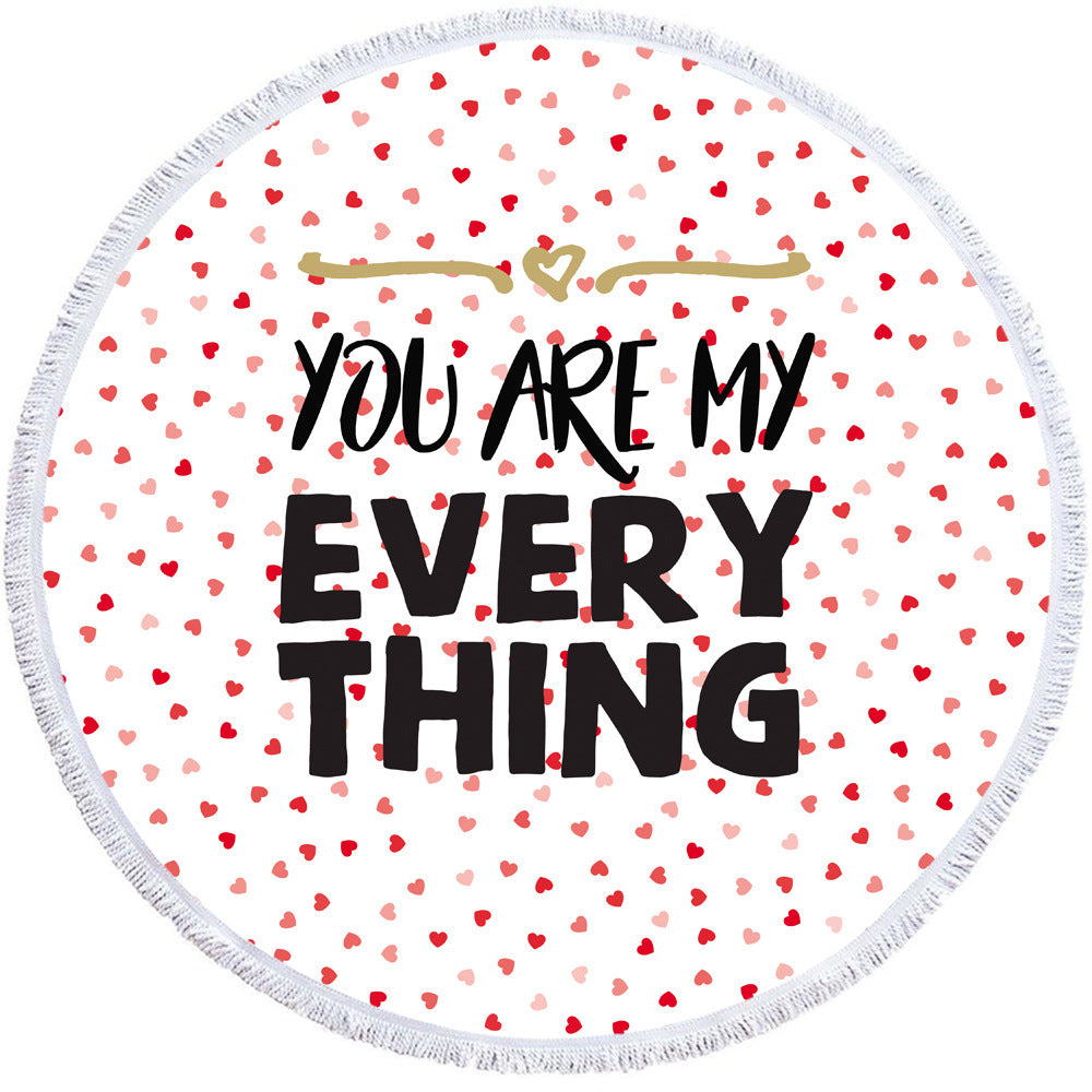 Microfiber Round 3D Printed Beach Towel