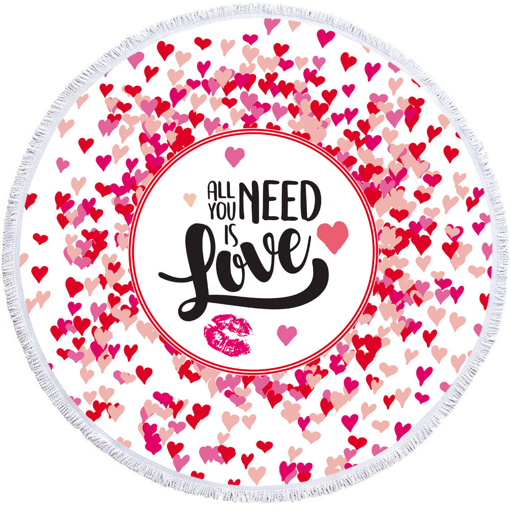 Microfiber Round 3D Printed Beach Towel