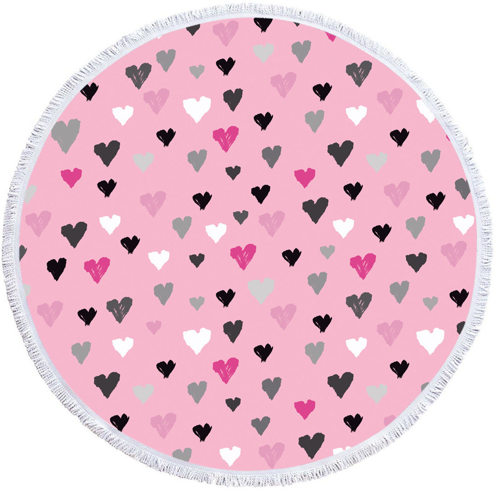 Microfiber Round 3D Printed Beach Towel