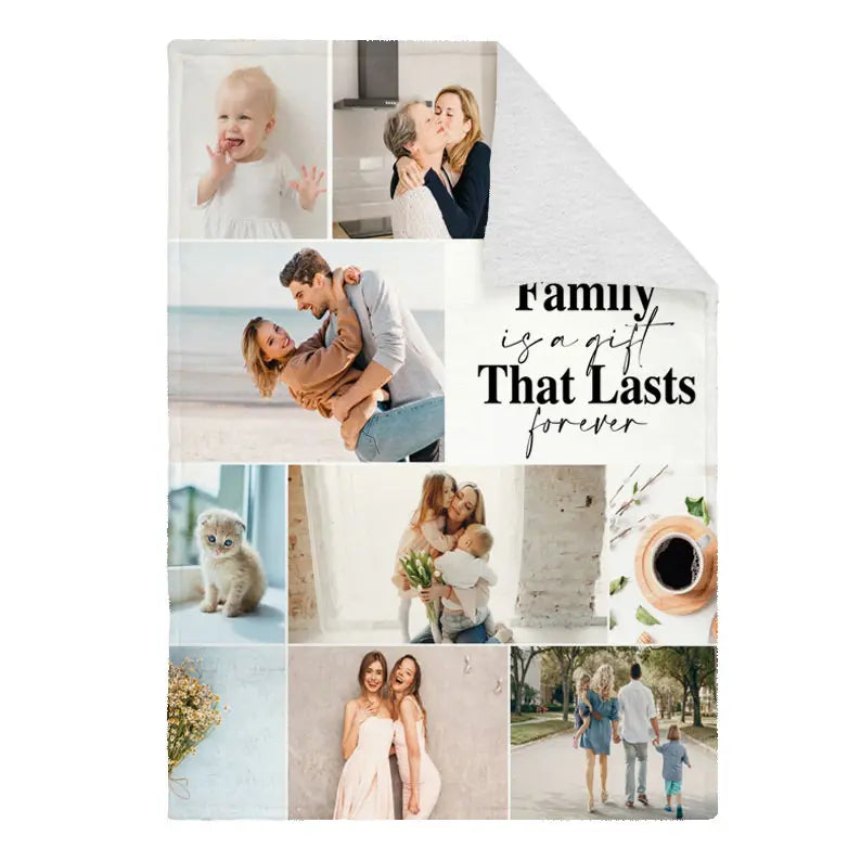 minky collage photo blanket