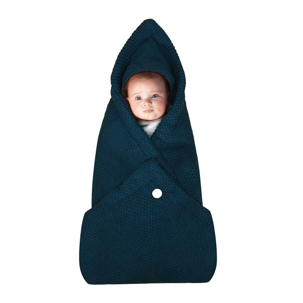 newborn warm swaddle navy blue