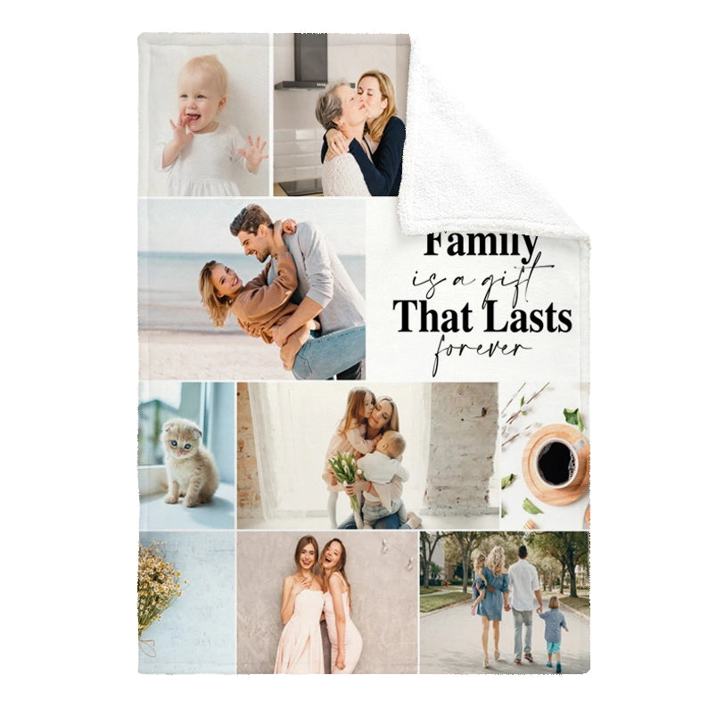 photo collage blanket