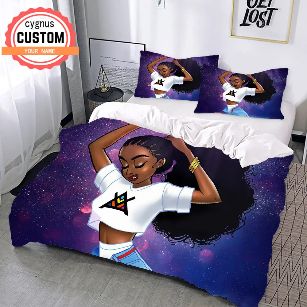 purple custom blanket set